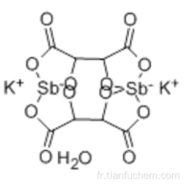 Sesquihydrate de potassium anti-tartrate antimonyle CAS 28300-74-5